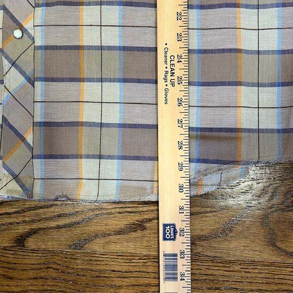 VTG Wrangler Big Man Pearl Snap Shirt Mens 2XL Plaid Western Rodeo Chest Pocket - Picture 6 of 9